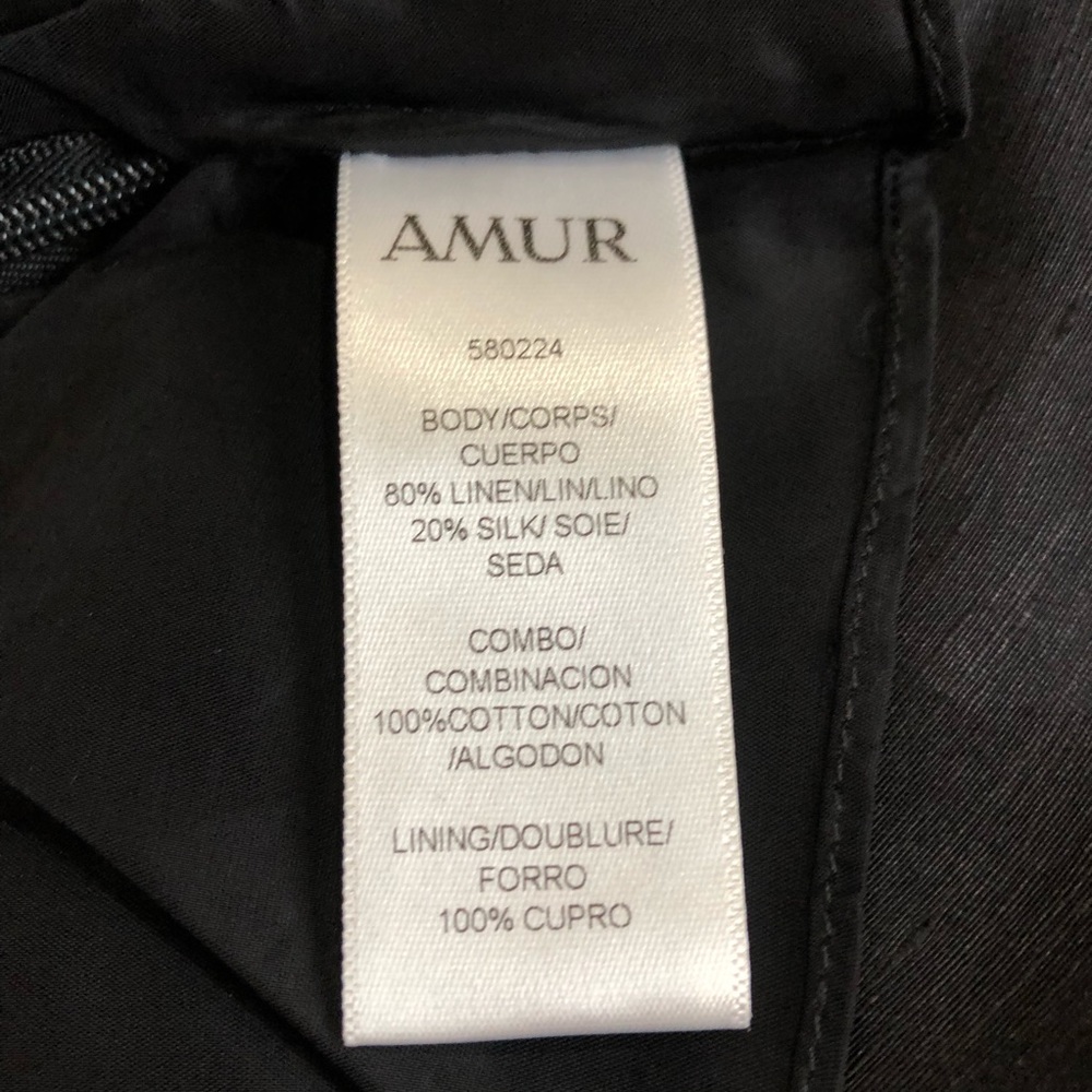 AMUR Black Asymmetrical Ruffle Blouse - Picture 6 of 6